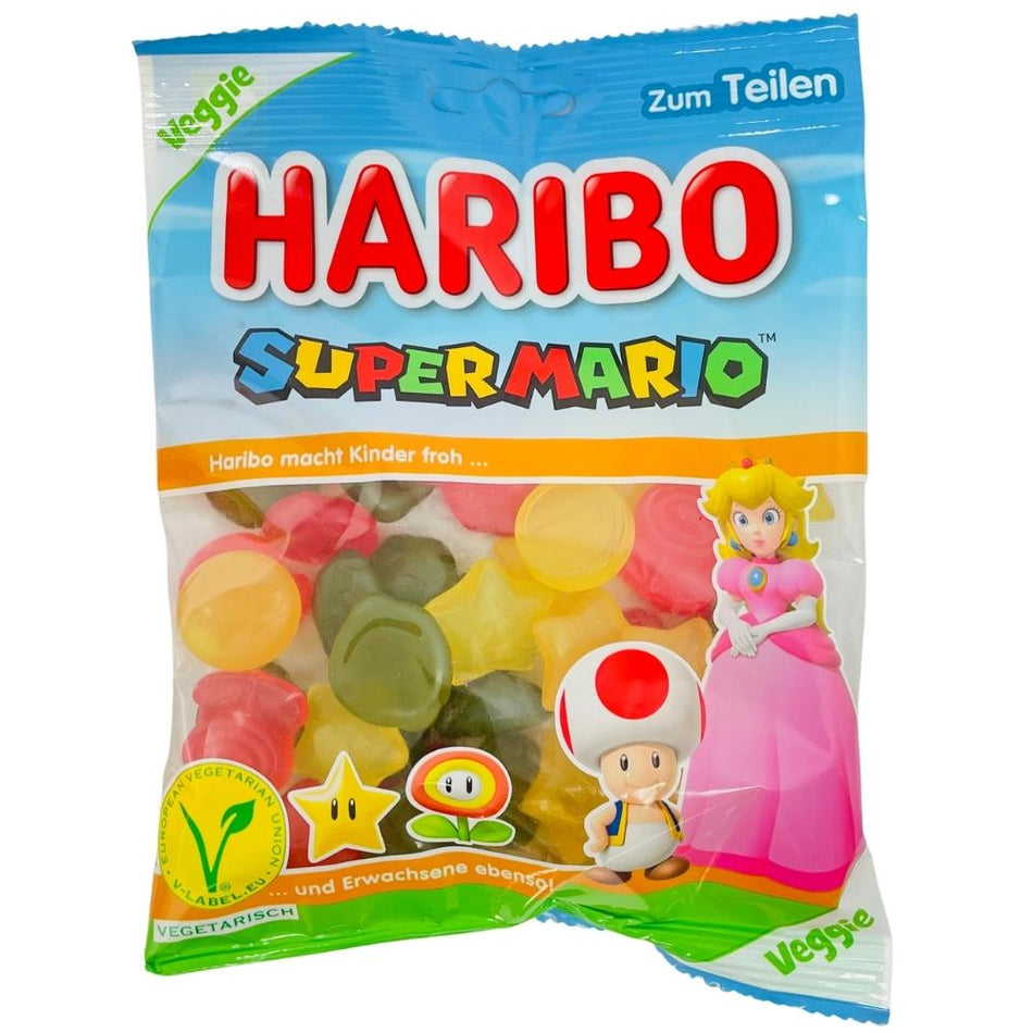 Haribo Super Mario (Vegetarian) - 175g - Haribo - Haribo Candy - Gummy Bear - Old fashioned Candy - Super Mario