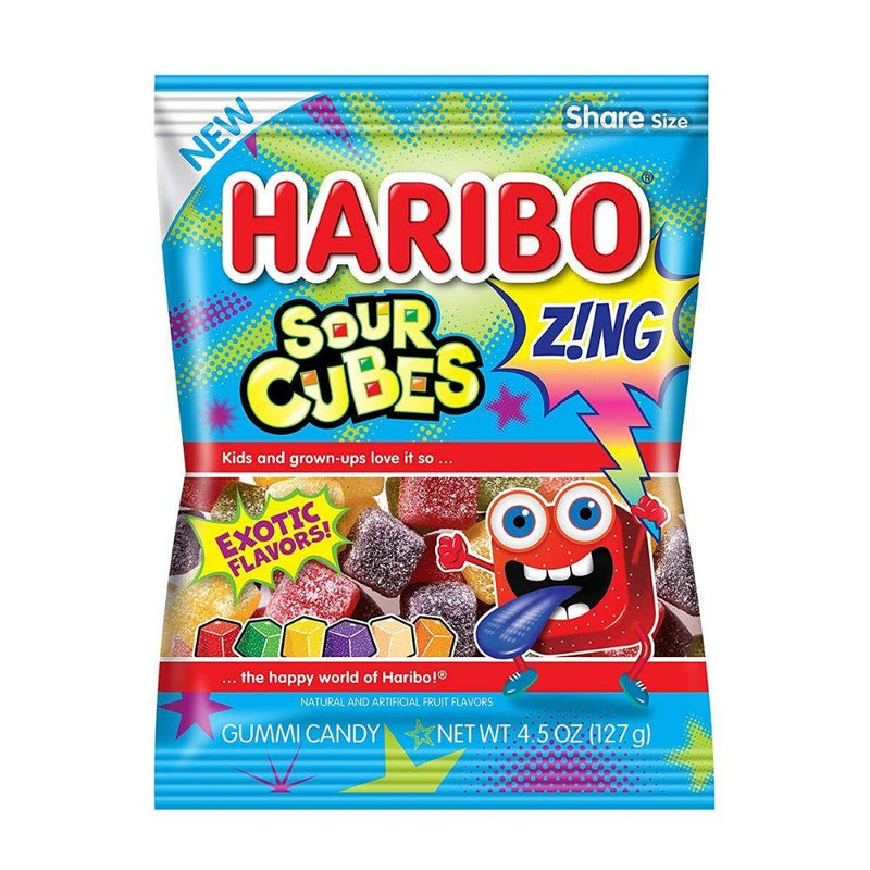 Haribo Zing Sour Cubes 4.5 oz.