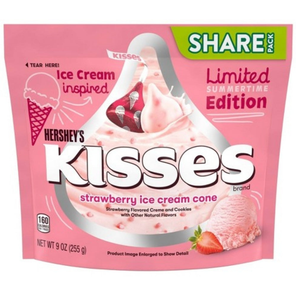 Herhsey Kisses Strawberry Ice Cream Cone - 9oz