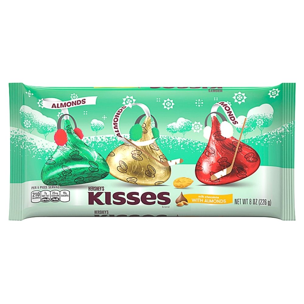 Hershey Christmas Kisses With Almonds - 8oz Candy Funhouse Canada