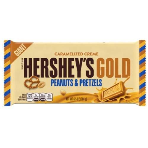 Hershey's Gold Giant Peanut & Pretzels Candy Bars-6.5 oz.