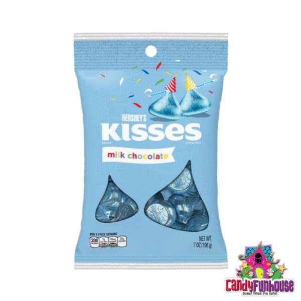 Hersheys Kisses Party Blue Wrapped Milk Chocolate Hersheys 220g - Blue Chocolate Colour_Blue Edit Hersheys
