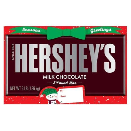 Hersheys Milk Chocolate 3 Pound Bar Hersheys 3.5lb - Christmas Candy Colour_Brown Novelty Retro Type_Chocolate
