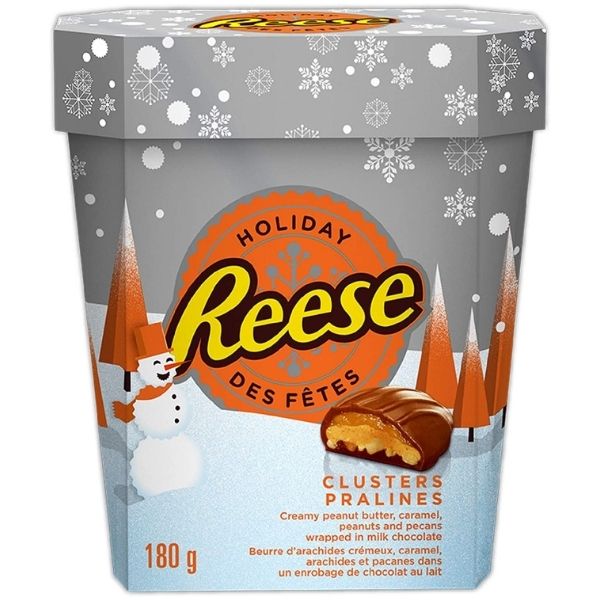 reese holiday clusters pralines 180g gift box candy funhouse