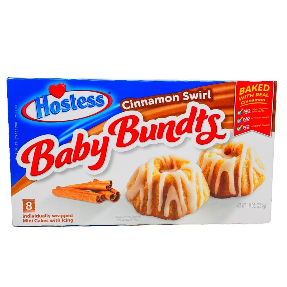 Hostess Baby Bundts Cake Cinnamon Swirl - 8ct