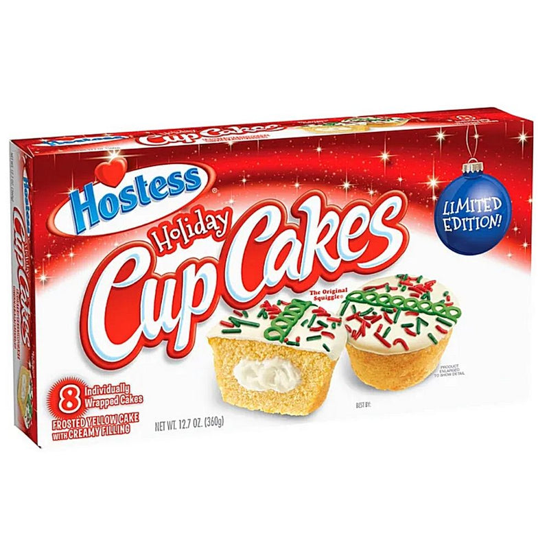 Hostess Holiday Vanilla Cupcakes 8 pack - 360g Candy Funhouse Canada