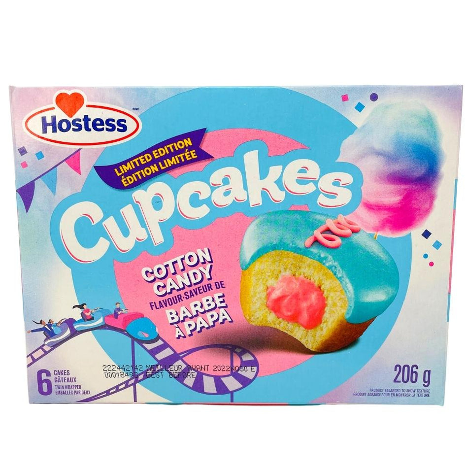Hostess Limited Edition Cotton Candy Cupcakes 6pk - 206g