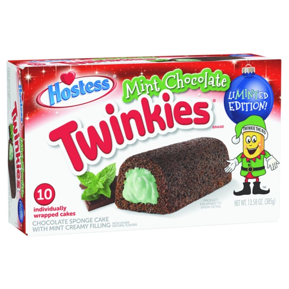 Twinkies for the Christmas Holidays -   Hostess Mint Chocolate Twinkies