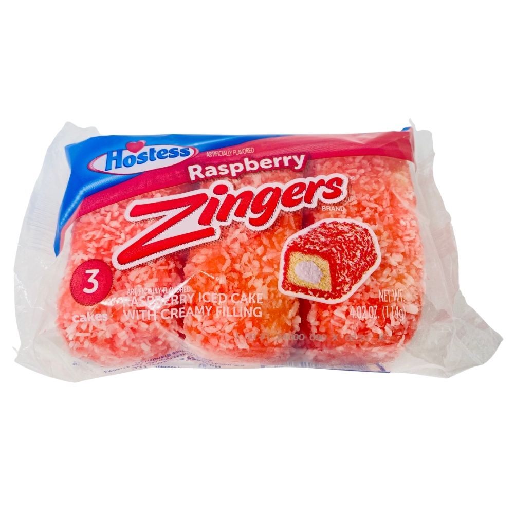 Hostess Raspberry Zingers 3 Pack 114 g Candy Funhouse Online Candy Shop