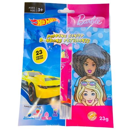 Barbie and Hot Wheels Popping Candy - 23g