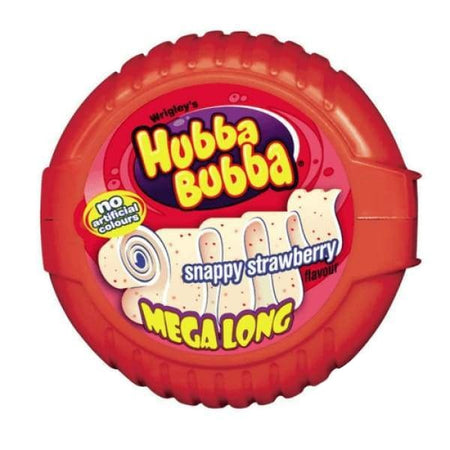 Hubba Bubba Mega Long Snappy Strawberry UK Wrigley JR. Co. 0.057kg - 2000s Bubble Gum Era_2000s Gum Hubba Bubba