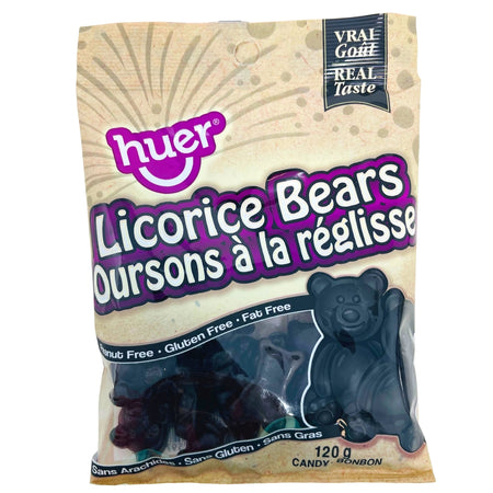 Huer Licorice Bears - 120g - Licorice Candy - Black Licorice