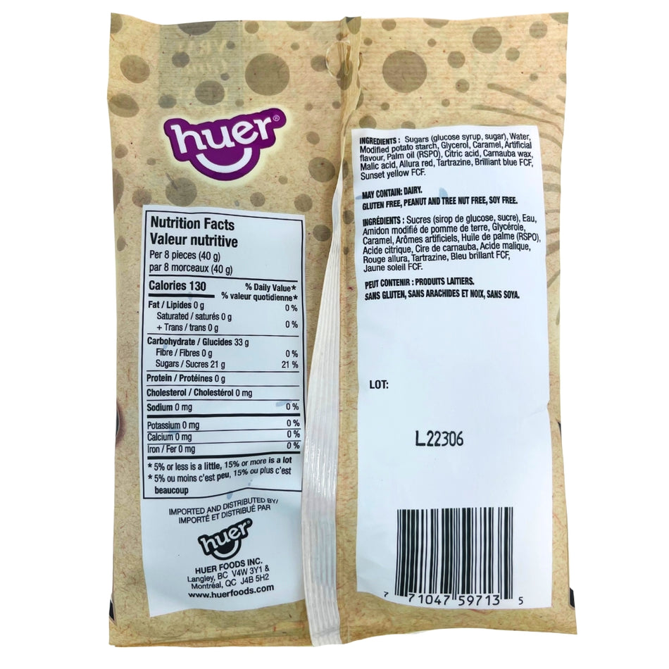 Huer Licorice Bears - 120g - Nutrition Facts - Ingredients - Licorice Candy - Black Licorice