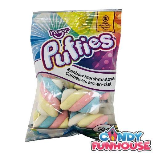 Huer Puffies Rainbow Marshmallows Halal Candy