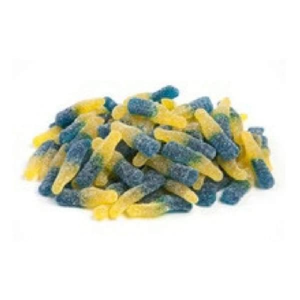 Huer Sour Blueberry Lemonade Bottles Huer 1.2kg - Bulk Candy Buffet Colour_Blue Colour_Yellow Gummy