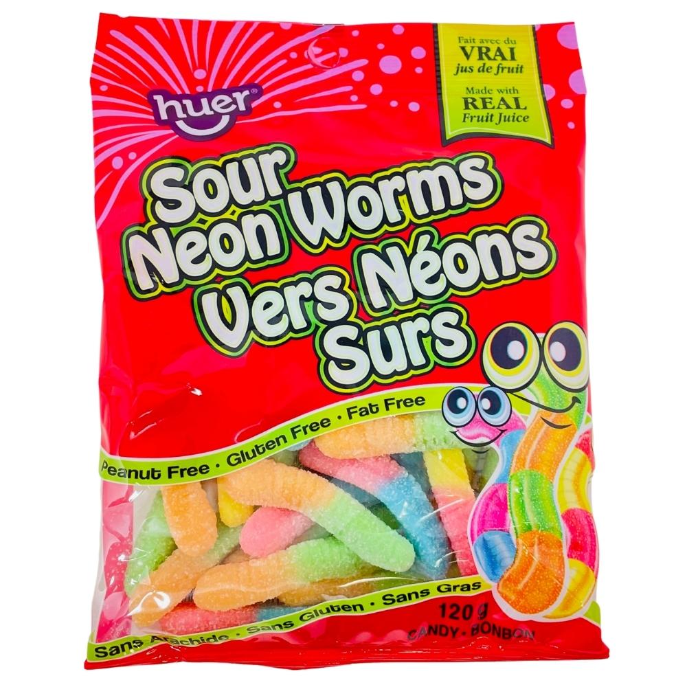 Huer Sour Neon Worms - 120g