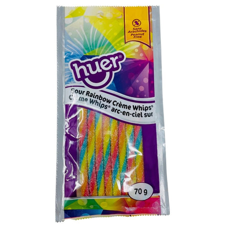Huer Sour Rainbow Creme Whips 70 g Candy Funhouse Online Candy Shop