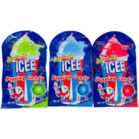 Icee Popping Candy with Lollipop - .53oz - Icee Popping Candy - Popping Candy with Lollipop - Flavour explosion candy - Lollipop Candy duo - Pop and crackle candy - Sensory delight treat - Sweet nostalgia candy - Playful candy adventure - Fun and flavour candy - Kids' favourite candy