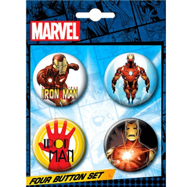Marvel Iron Man and Captain America Decorative Pins/Buttons