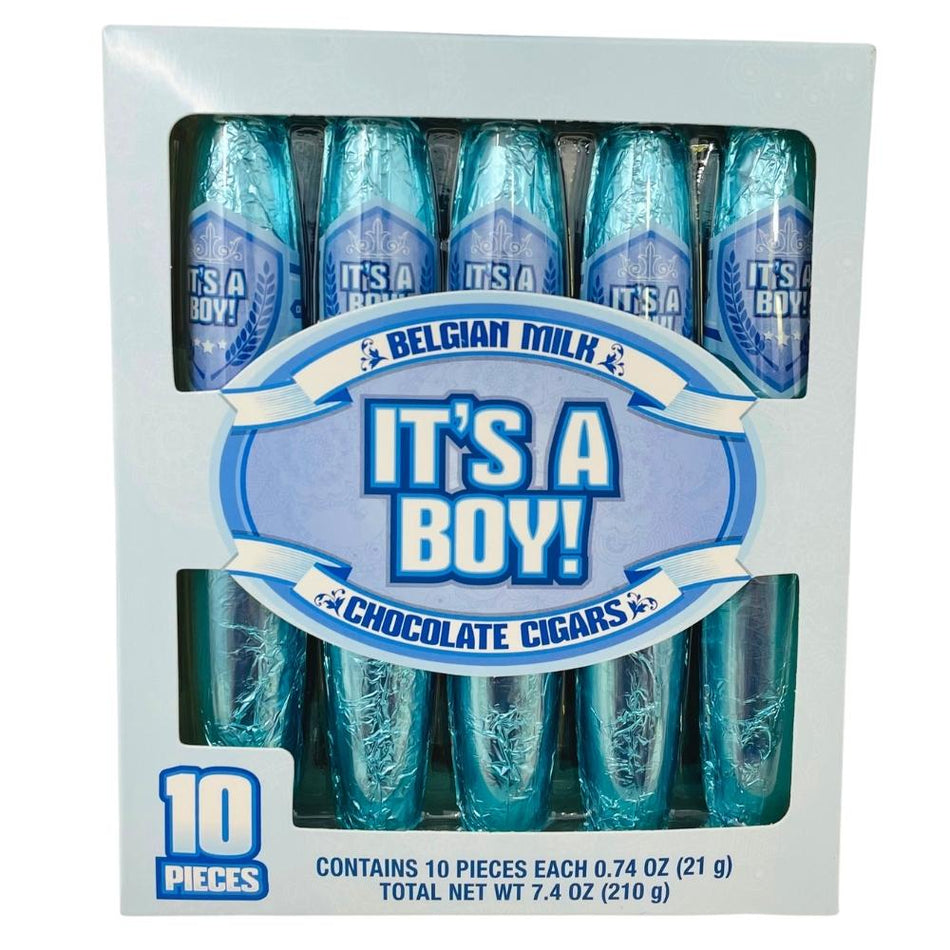 It's A Boy Belgian Milk Chocolate Cigar Box -  7.4oz