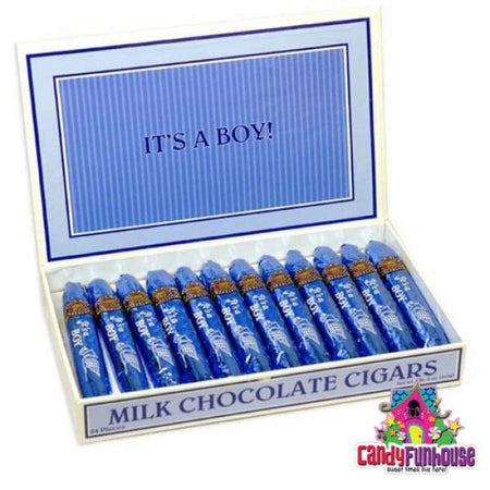 Its a Boy Chocolate Cigars Madelaines Chocolate 600g - Blue Bulk Chocolate Chocolate Bar Edit