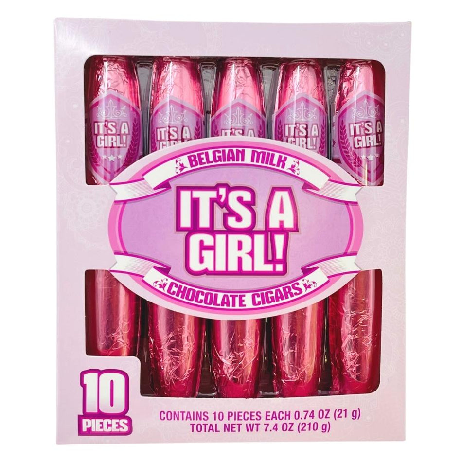 It's A Girl Belgian Milk Chocolate Cigar Box - 7.4oz