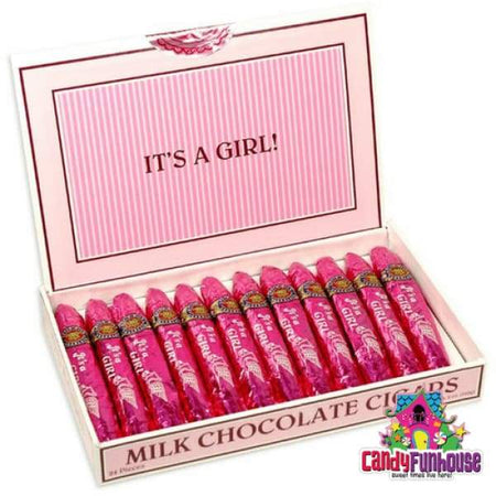 Its a Girl Chocolate Cigars Madelaines Chocolate 600g - Bulk Chocolate Chocolate Bar Colour_Pink Edit