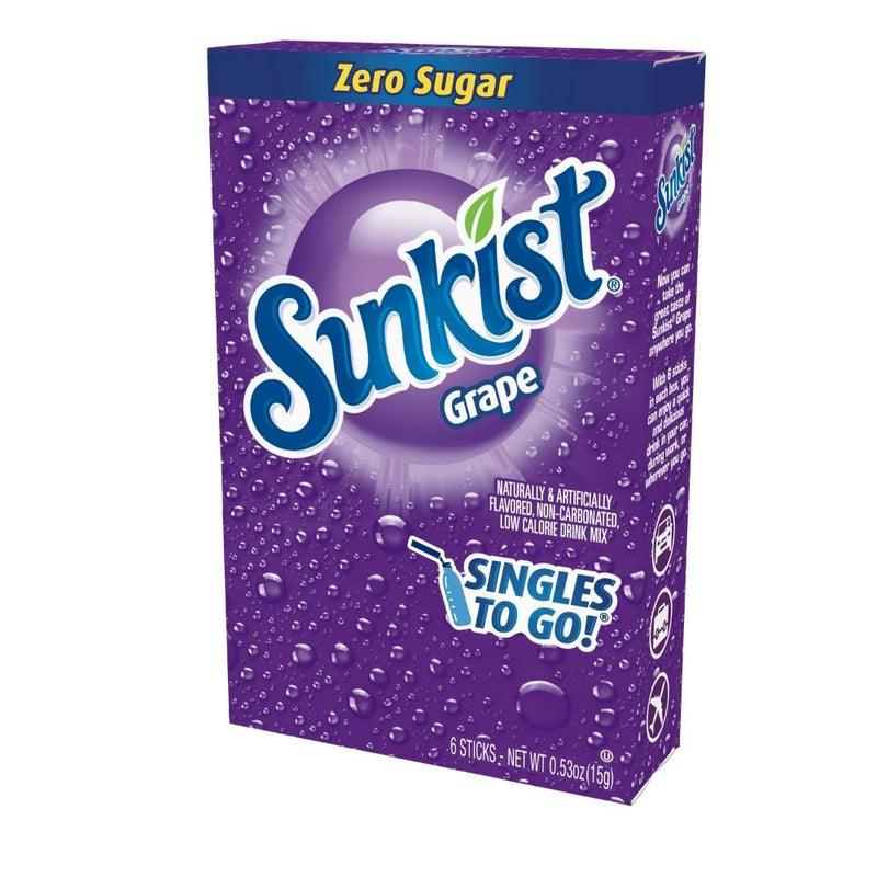 Jel Sert Sunkust singles to go grape sugar free drink mix Candy Funhouse Canada