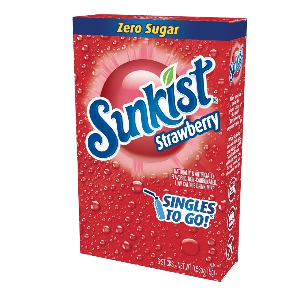 Jel Sert Sunkust singles to go strawberry sugar free drink mix Candy Funhouse Canada