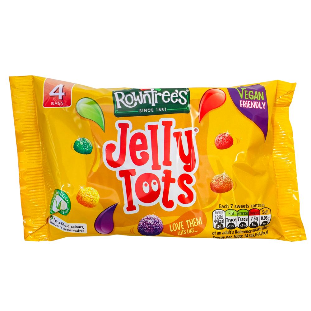 RownTree's Jelly Tots 4 Pack - 112g - Jelly - Jelly Candy - RownTree - RownTree Candy - RownTree Jelly Candy