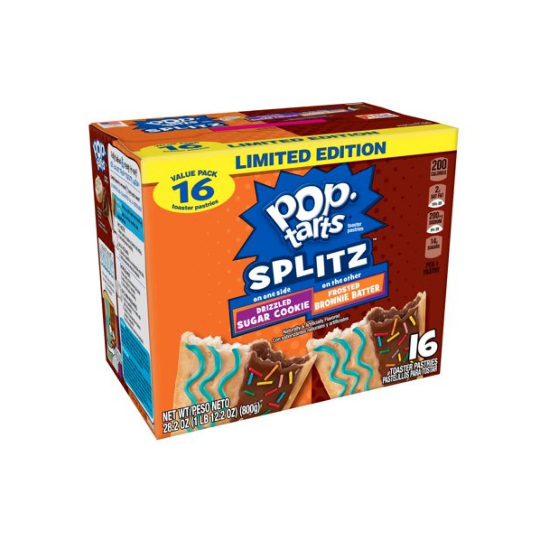 Pop-Tarts Splitz Drizzled Sugar Cookie-Frosted Brownie Batter – Candy ...