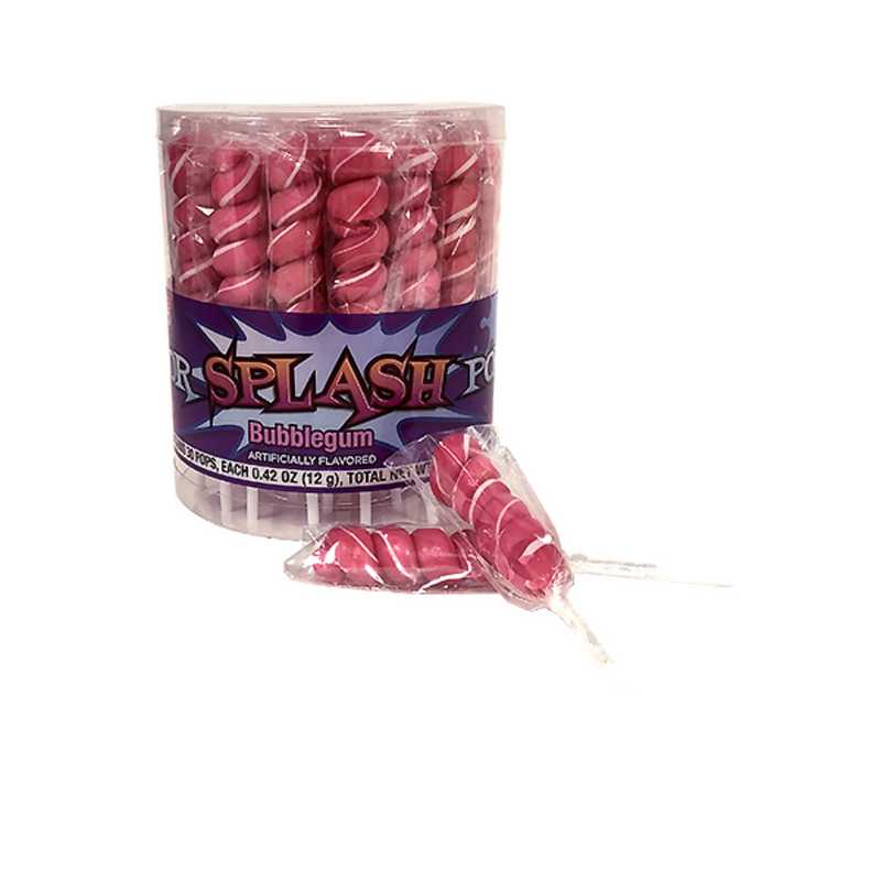 Albert's Colour Splash Lollipops Dark Pink Bubblegum flavoured