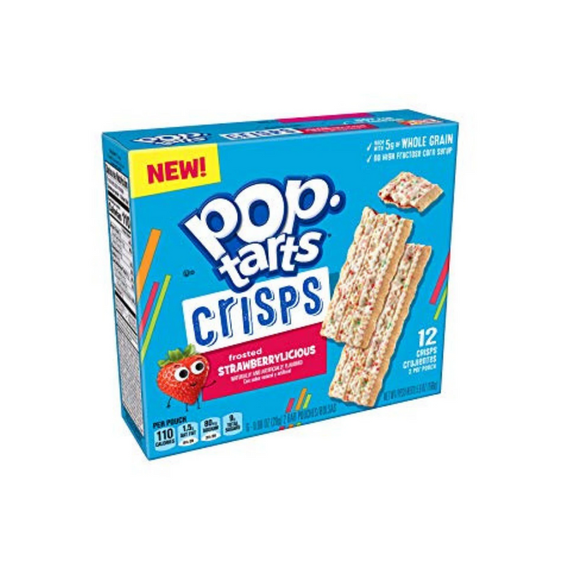 Kellogg's Pop-Tarts Crisps Frosted Strawberrylicious American Snack Bar