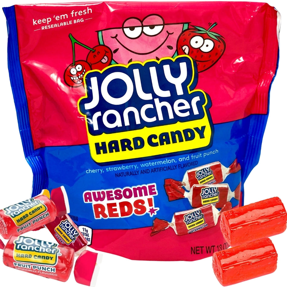 Jolly Rancher Awesome Reds Hard Candy - 368g Valentine's Day red candies American watermelon cherry strawberry fruit punch