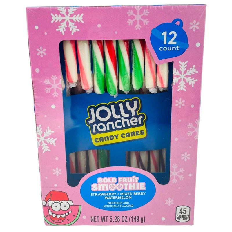 Jolly Rancher Bold Fruit Smoothie Candy Canes 12ct | Candy Funhouse