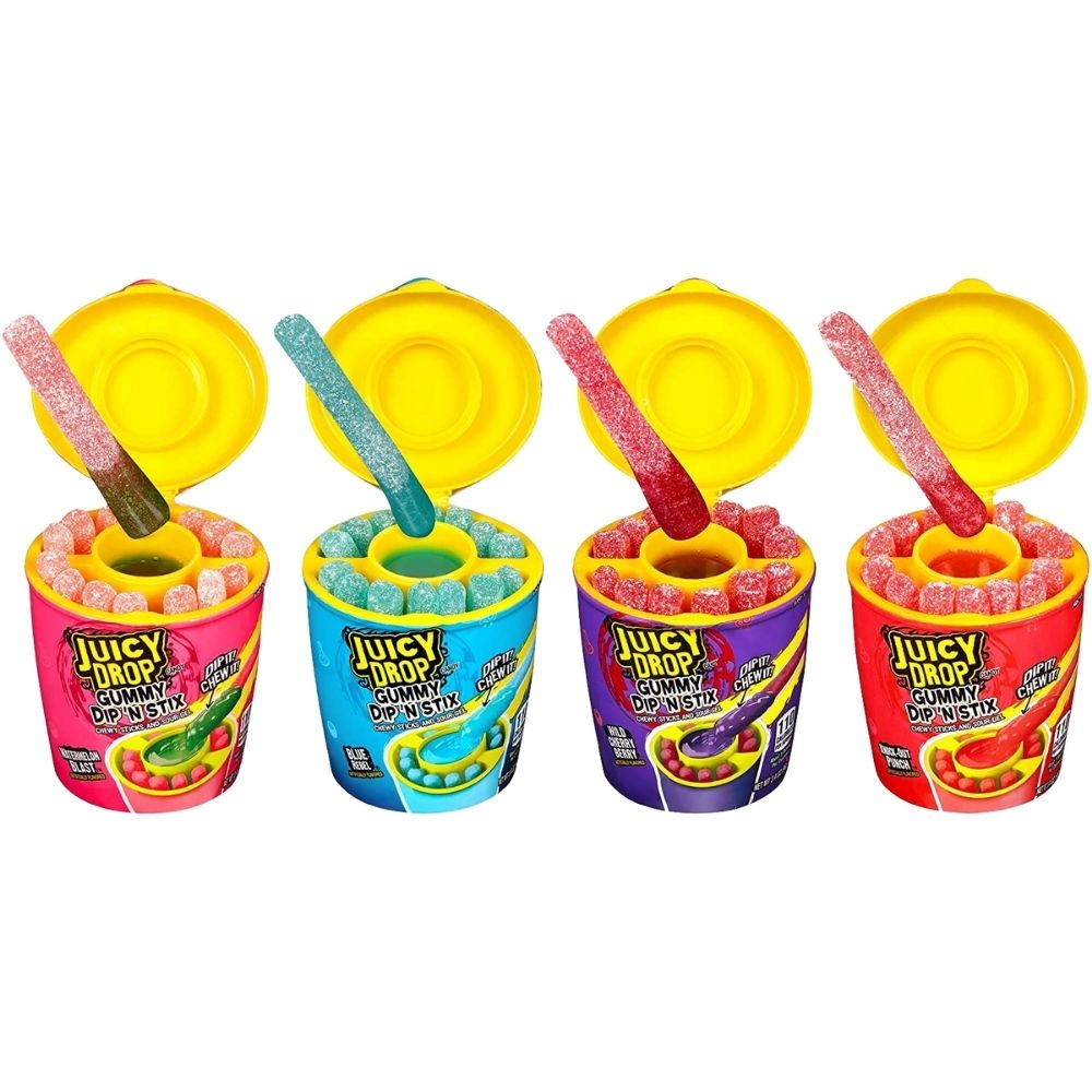 juicy drop gummy dip n sticks 96g  candy funhouse online candy shop