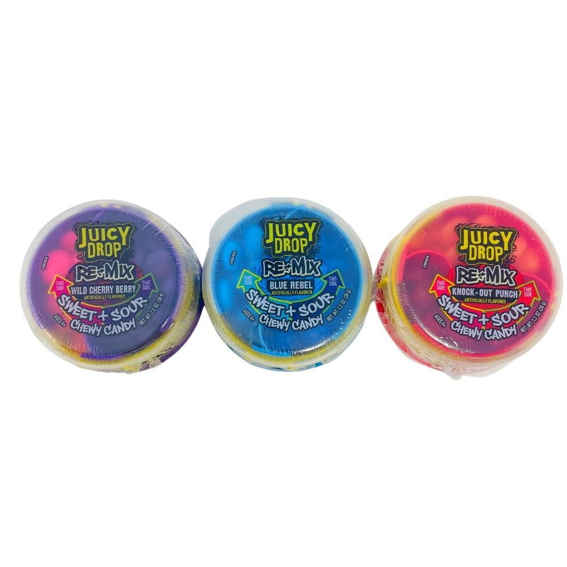 Juicy Drop Remix Sweet & Sour Chewy Candy 1.3oz Candy Funhouse