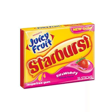 Juicy Fruit Starburst Strawberry Wrigley JR. Co. 0.04kg - 2000s Era_2000s Gum Individually Wrapped Starburst