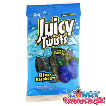 Juicy Twists Licorice Candy-Blue Raspberry Kennys Candy Company - Colour_Blue Era_1980s Kosher Origin_American Type_American