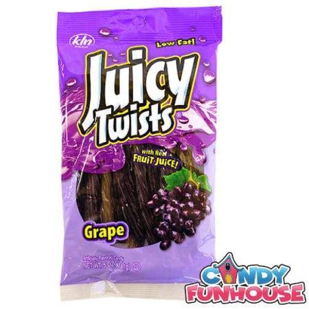Juicy Twists Licorice Candy-Grape Kennys Candy Company - Colour_Purple Era_1980s Kosher Origin_American Type_American