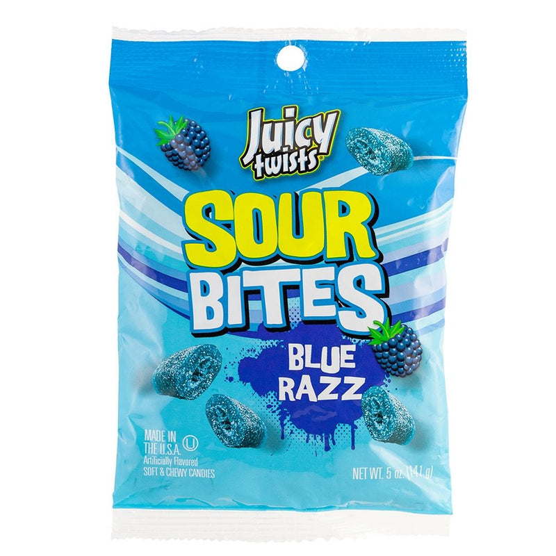 Juicy Twists Sour BitesBlue Razz Licorice Candy