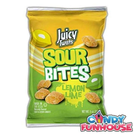 Juicy Twists Sour Bites-Lemon Lime Kennys Candy Company - Colour_Yellow Era_1980s Kosher Origin_American Type_American