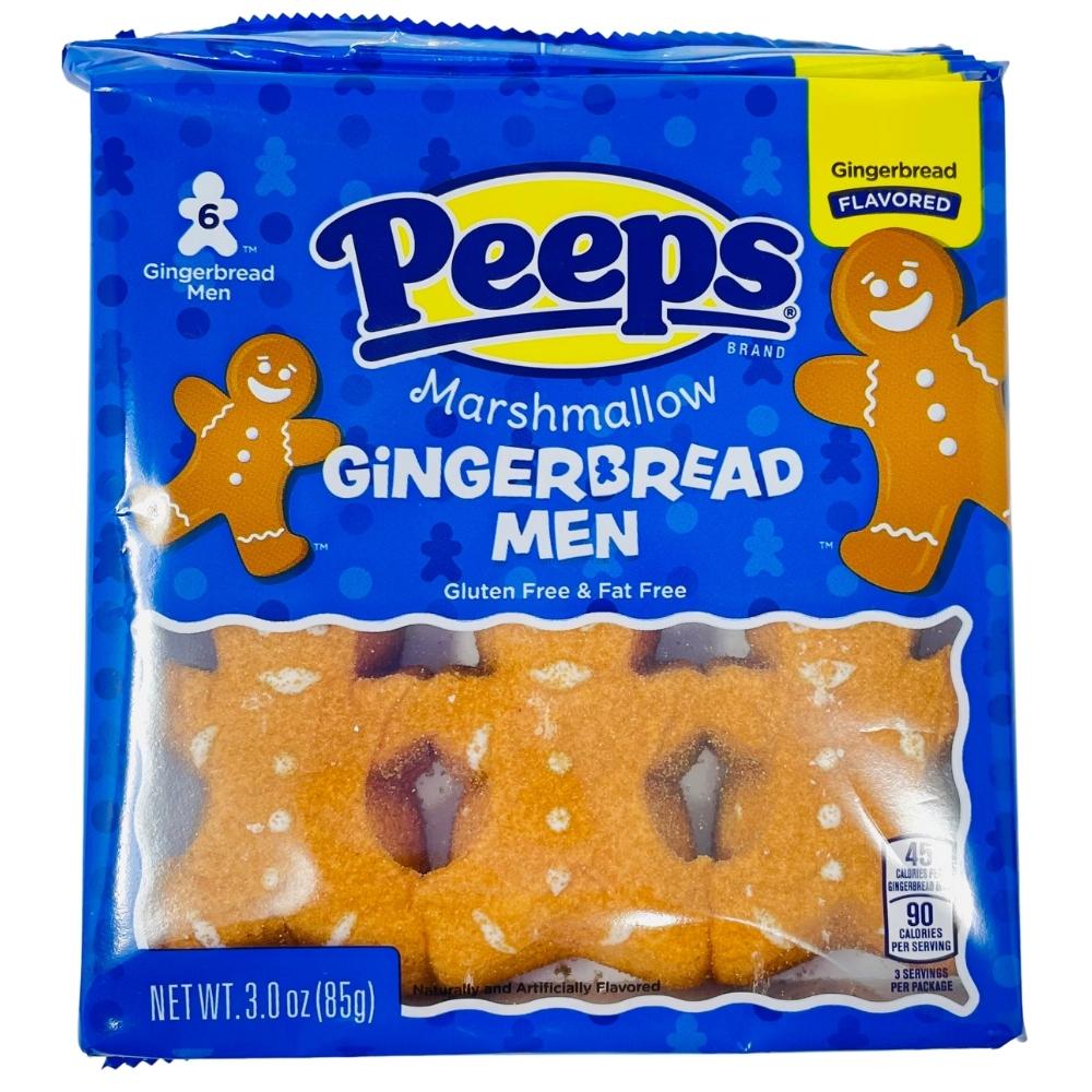 Peeps Gingerbread Marshmallow Men - 6ct - Peeps Gingerbread Marshmallow Men - Festive Holiday Marshmallows - Christmas Candy Collection - Gingerbread Flavoured Treats - Holiday Marshmallow Decorations - Christmas Candy - Christmas Treats