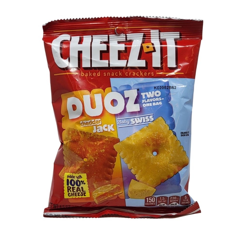 CheezIt Duoz Cheddar Jack/Baby Swiss 4.3oz Candy Funhouse Candy