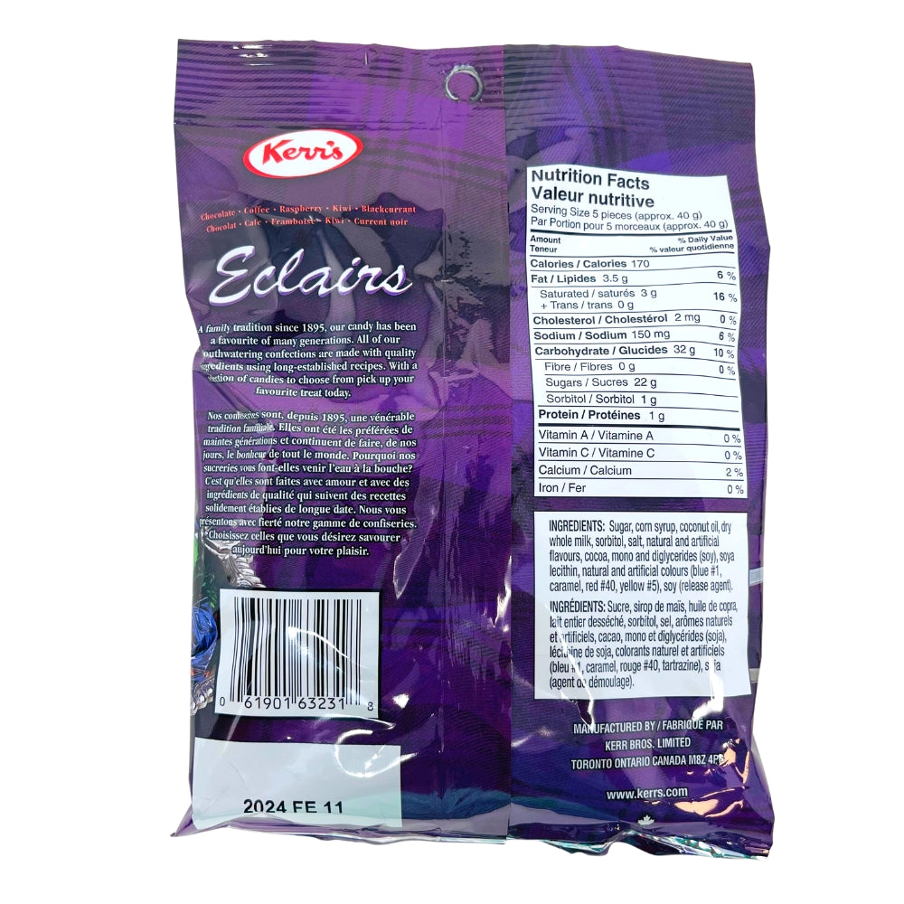 Kerr's Eclairs - 175g - Nutrition Facts