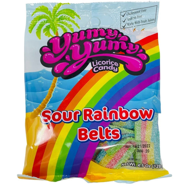 Kervan USA Yumy Yumy Licorice Candy Sour Rainbow Belts 128 g Candy Funhouse Online Candy Shop Halal Candy