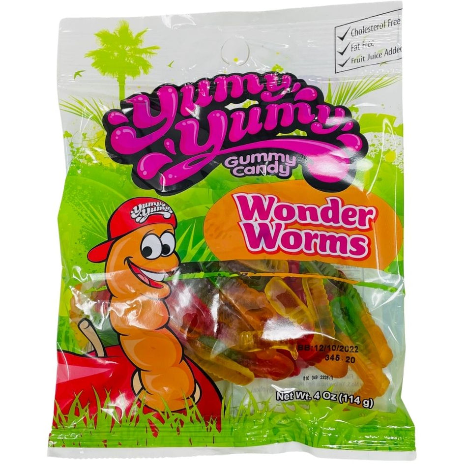 Yumy Yumy Wonder Worms - 4oz Halal Candy-Gummy Worms