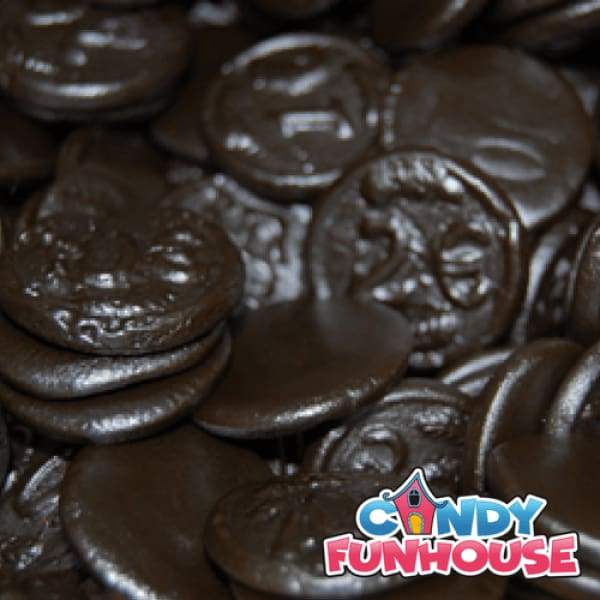 K&H Muntendrop Liquorice Coins Kraepelien & Holm 1.2kg - 1900s Bulk Colour_Black Era_1900s Licorice