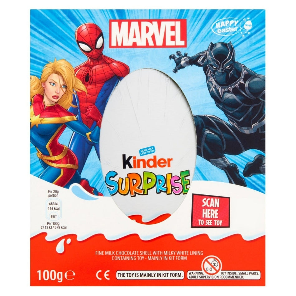 Kinder Surprise Egg Marvel UK 100g
