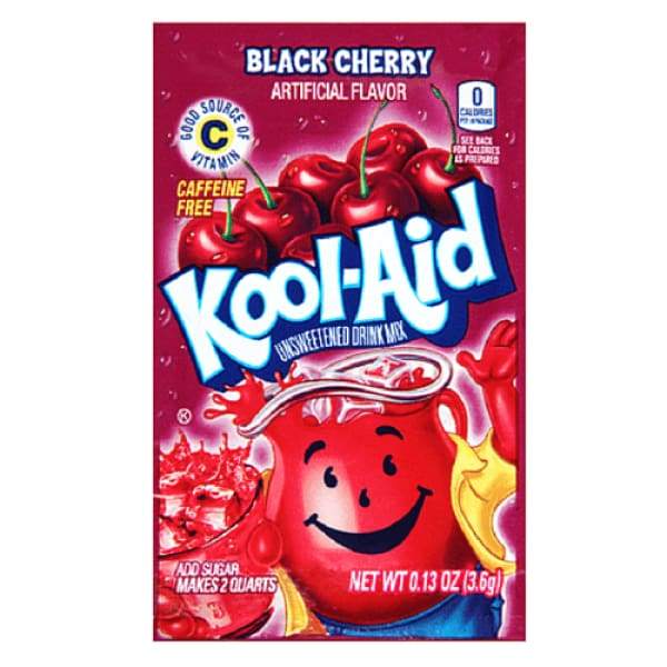 Kool-Aid Black Cherry Drink Mix Packet Kraft Fiids Group Inc. 10g - 1920s 2000s Drink Mix Era_1920s Era_2000s